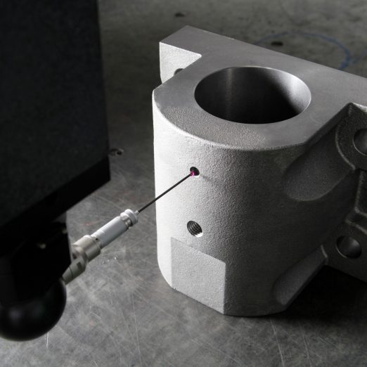 CMM measurement.  Quality control measurement probe.