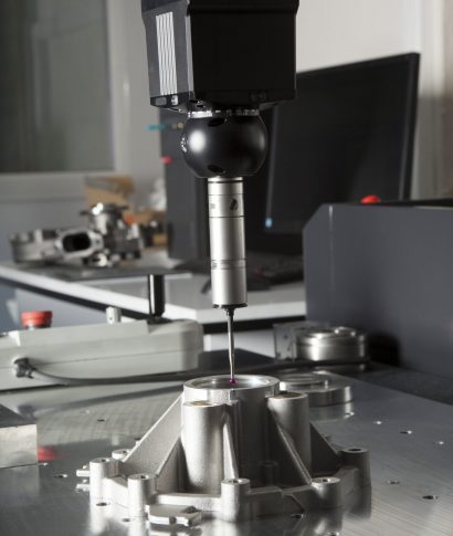 CMM measurement.  Quality control measurement probe.